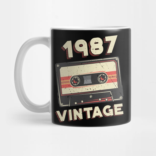 Vintage 1987 Retro Cassette Tape 33rd Birthday by aneisha